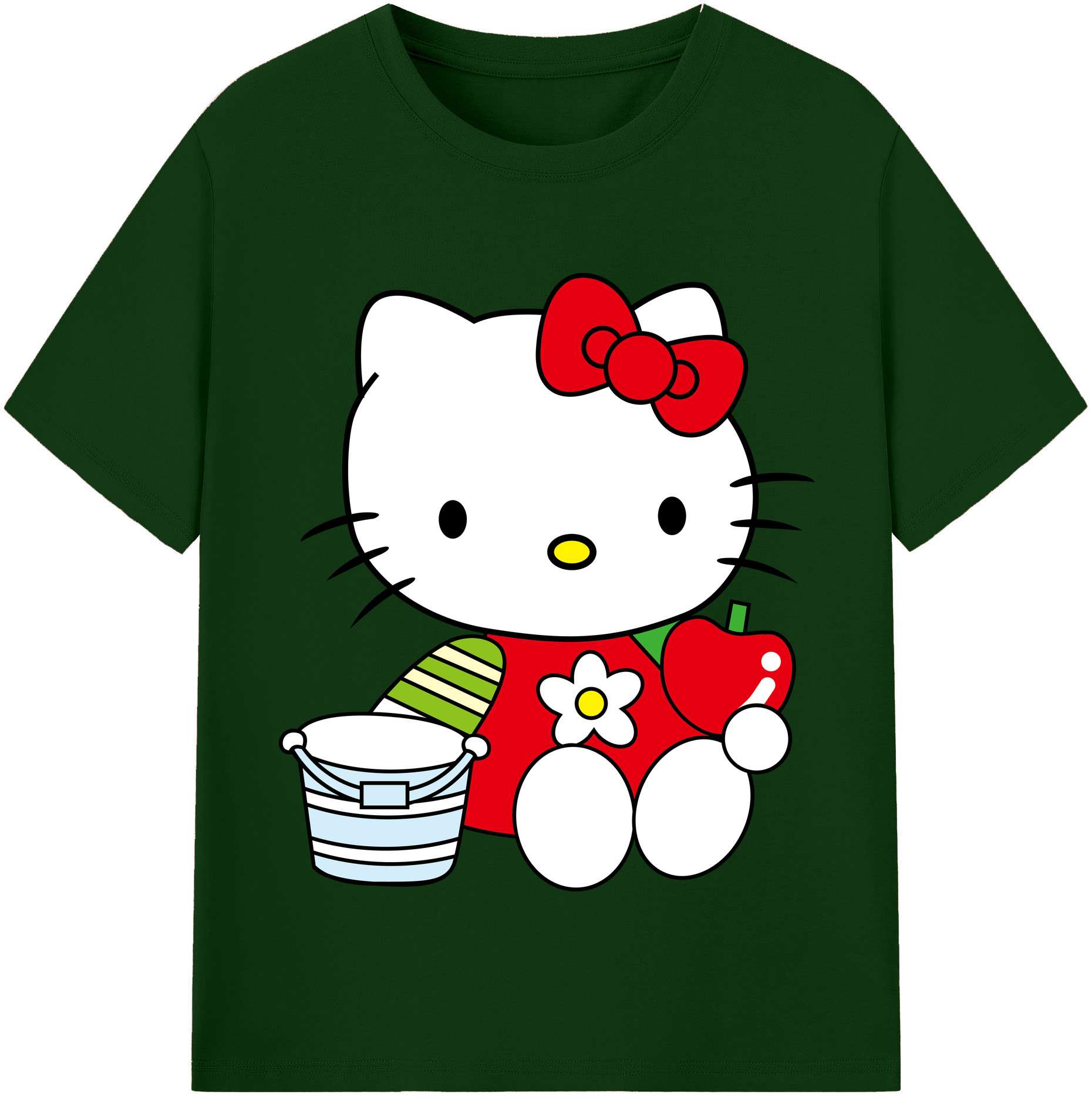 （画像用） Hello Kitty ハローキティ 綿100％半袖Tシャツ（フロントプリント）